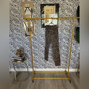 Express Leopard Skinny Jeans